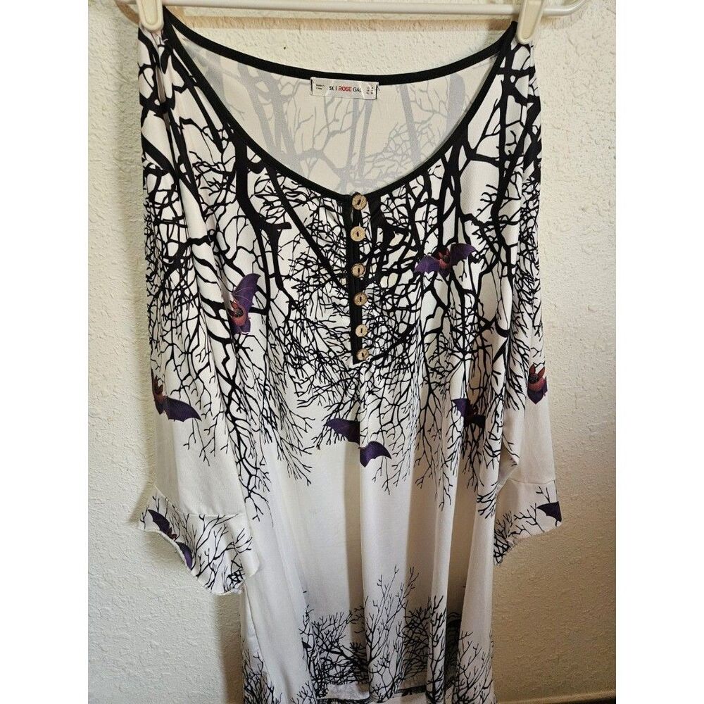Women's NEW RoseGal Halloween Black, White Purple Bats Long Sleeve  5XL